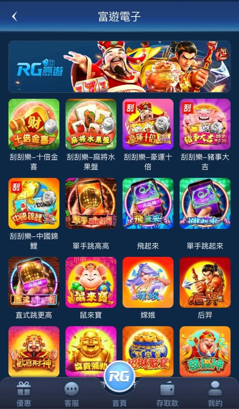 RG富遊娛樂城-老虎機頁面